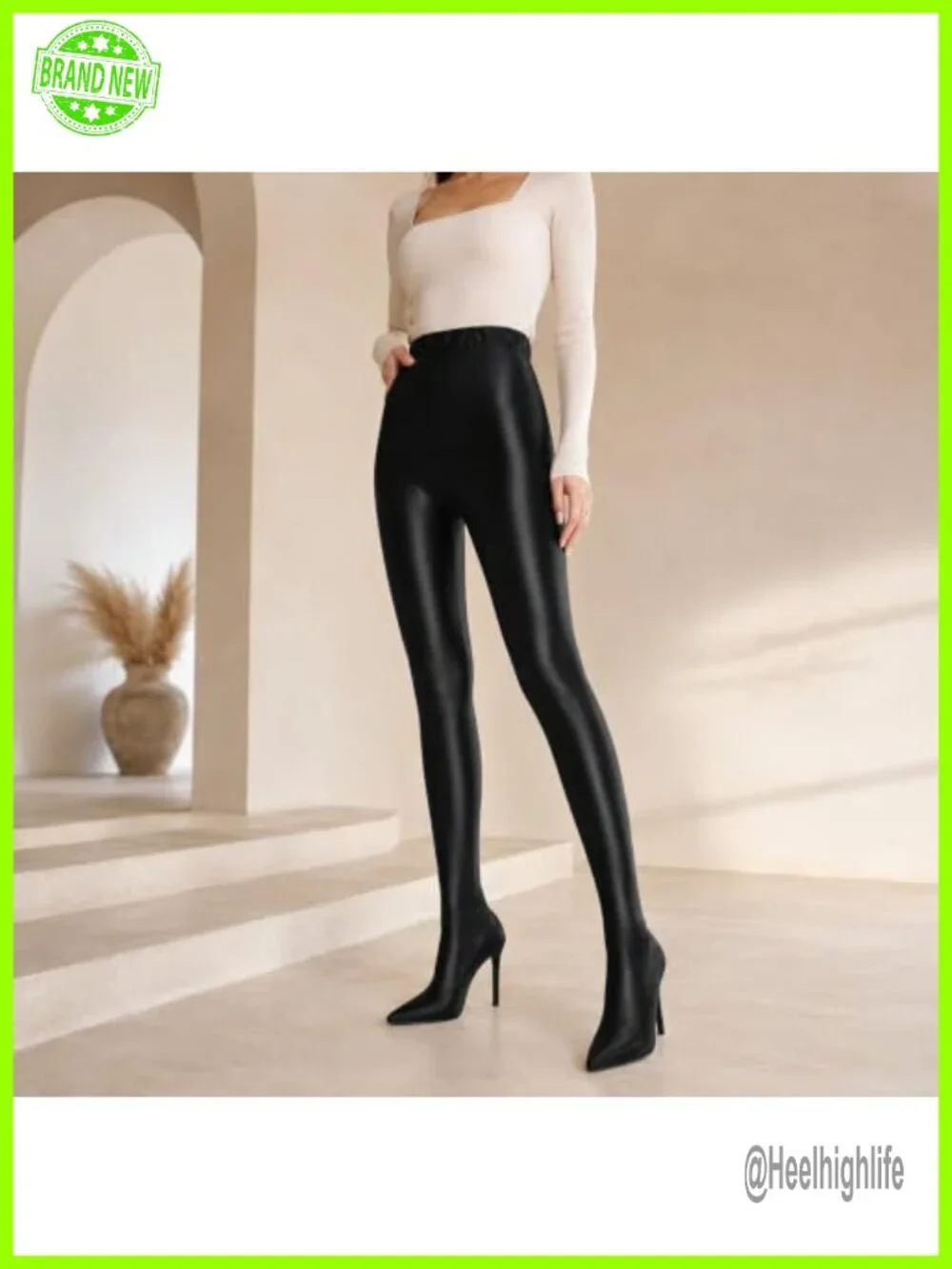 Thigh High Stiletto Heel Boots Pointed Toe Stretch Fit Pull-On Over the Knee